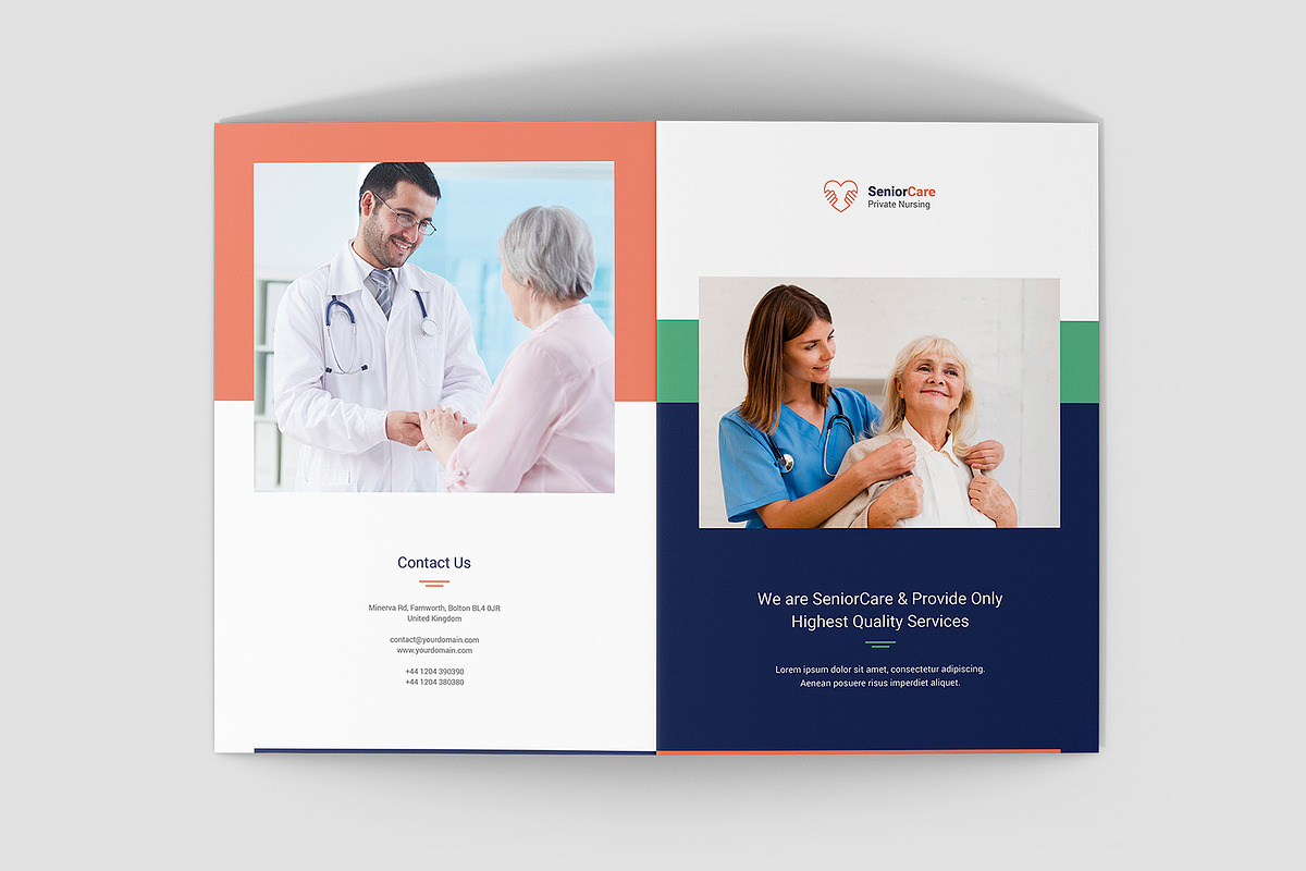 Senior Care Brochure Bifold Canva, a Brochure Template by artbart (Photo 6 of 9)