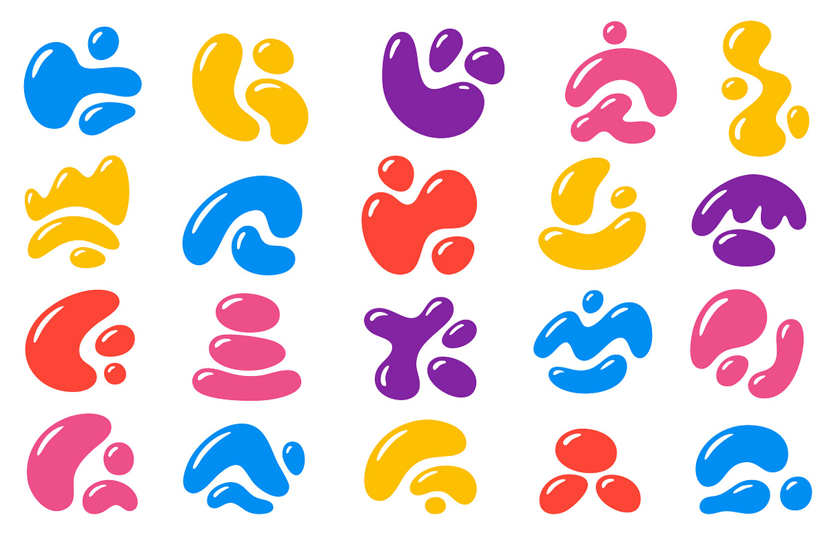 COLORFUL LIQUID BLOB SHAPES, an Object Graphic by Olena Halahan (Photo 2 of 3)