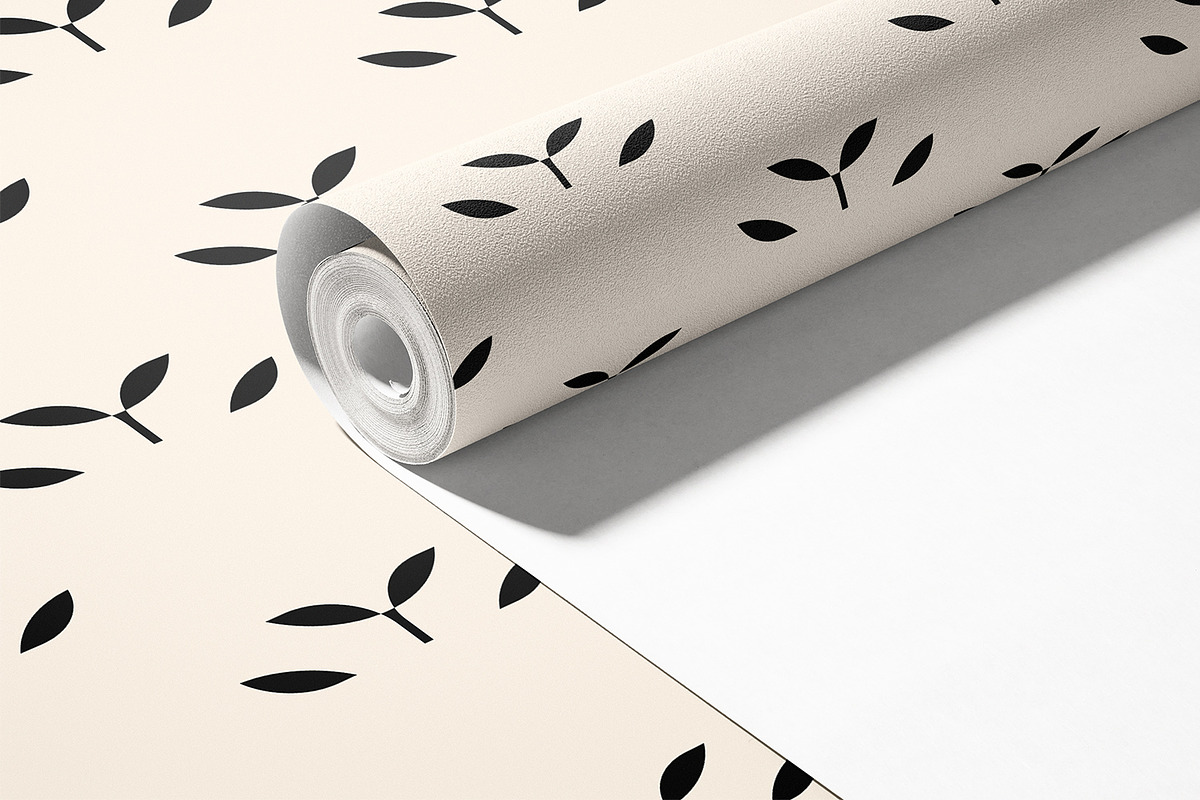 Minimal Geometric Botanical Pattern, a Pattern Graphic by MalyskaStudio