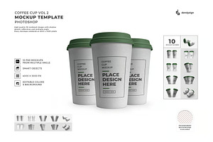 Coffee Cup Packaging Mockup Template, a Cups & Container Mockup by DesignRushMarket
