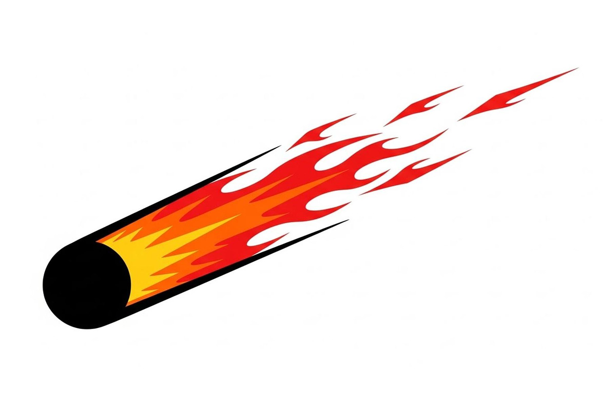 Fire Meteor Comet Silhouette Bundle, an Illustration by Designs_River (Photo 6 of 51)