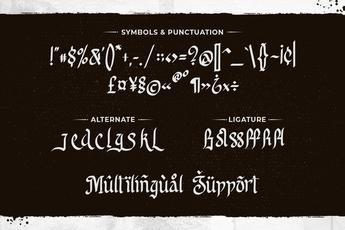 Reclaim Glory - Blackletter Typeface, a Blackletter Font by Typefactoryco (Photo 3 of 8)