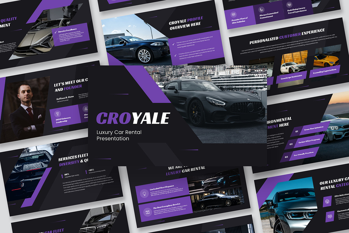 Croyale Luxury Car Rental Keynote, a Presentation Template by kerismaker (Photo 1 of 10)