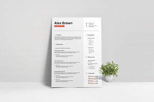 Clean Resume Template, a Resume Template by slidestock55