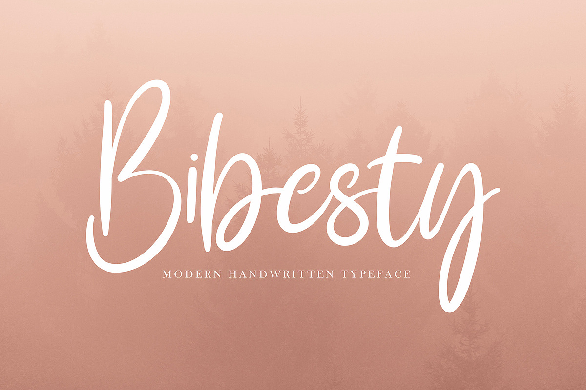 Bibesty, a Script Font by pineungtype (Photo 1 of 10)
