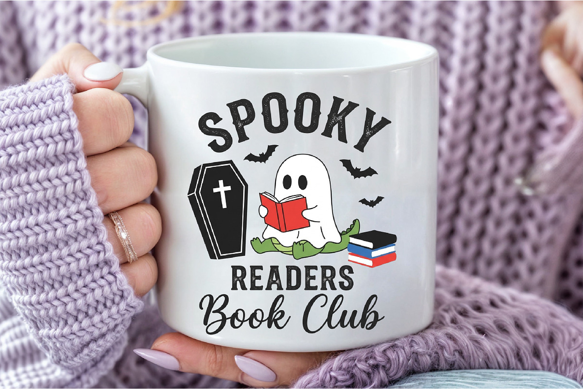 Spooky Readers Book Club PNG, a Seasonal Illustration by DreamCafeArt (Photo 7 of 7)