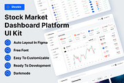 Trading Stock Market Dashboard Platf, an UI Kit Template by Pixel Blend (Thumbnail 1 of 7)