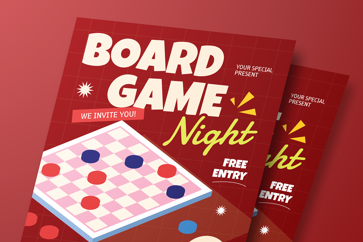 Board Game Night Flyer Set, a Flyer Template by Annora Studio (Photo 4 of 6)