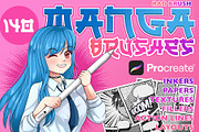 140 Procreate Manga Brushes, a Brush Add-On by RadekBroz (Thumbnail 1 of 9)