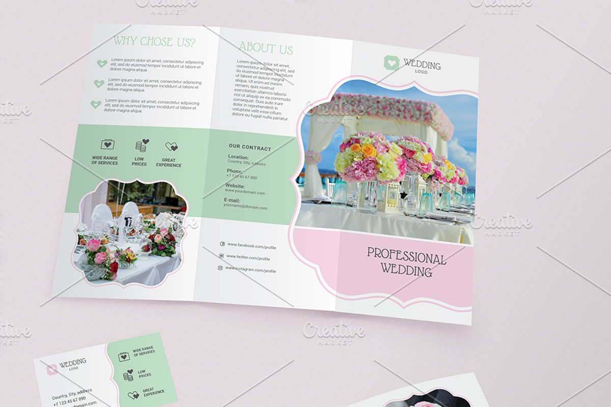 Trifold brochure Business Card M-Up, a Brochure Template by NetGon_Tech's Shop (Photo 2 of 4)