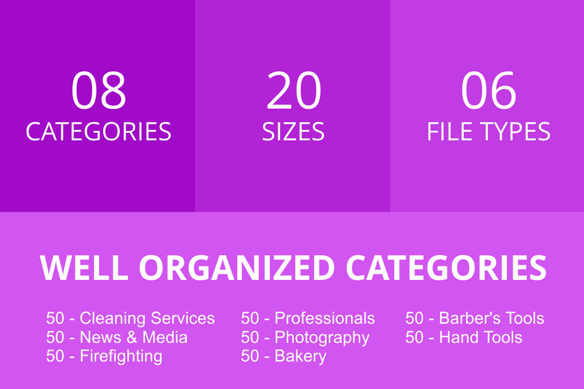 400 Professionals & Tools Line Icons, an Outline Icon by IconBunny (Photo 3 of 6)