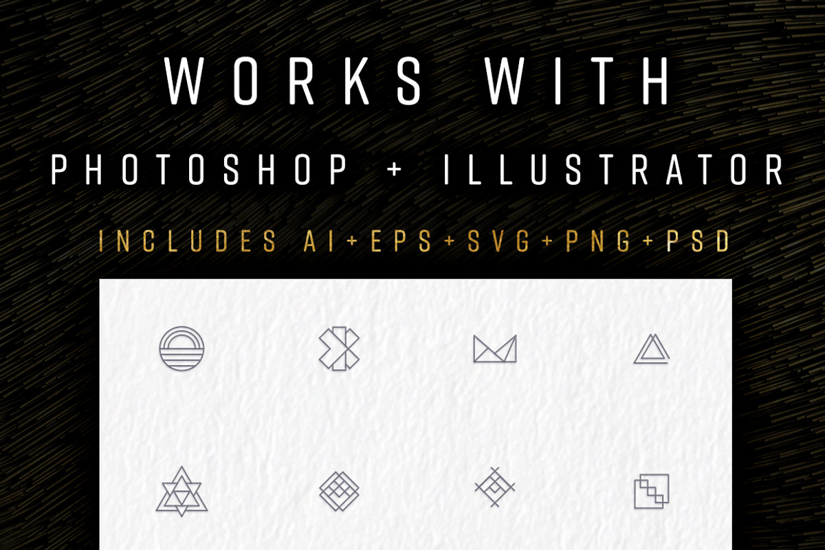 60 Minimal Geometric monoline logos, a Branding & Logo Template by Everyday Monster Creative (Photo 3 of 6)