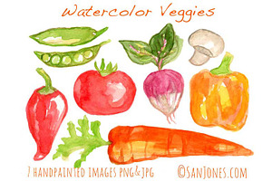 Watercolor Vegetables