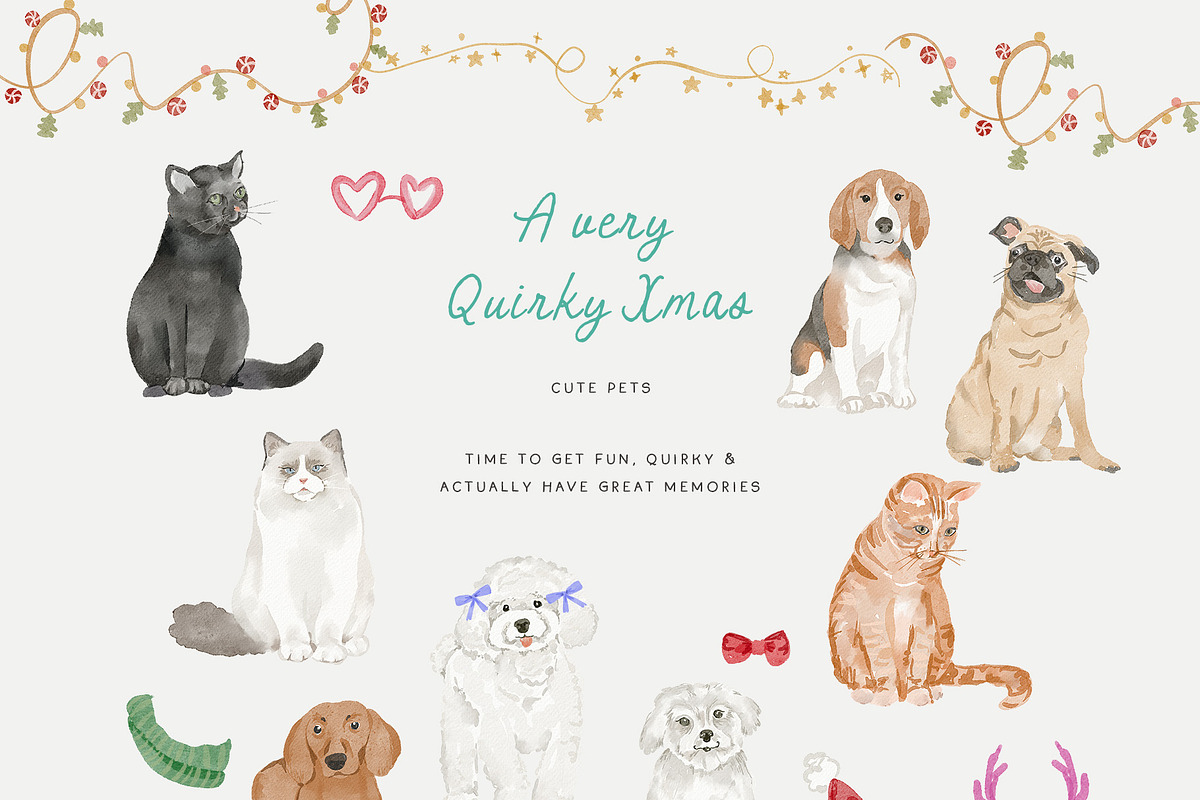Watercolor christmas quirky holiday, an Object Graphic by Grace Noboa Illustrations (Photo 12 of 20)