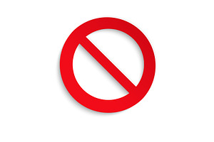 No entry sign., an Outline Icon by RODINA