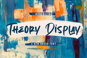 Theory Display - Textured Brush Font