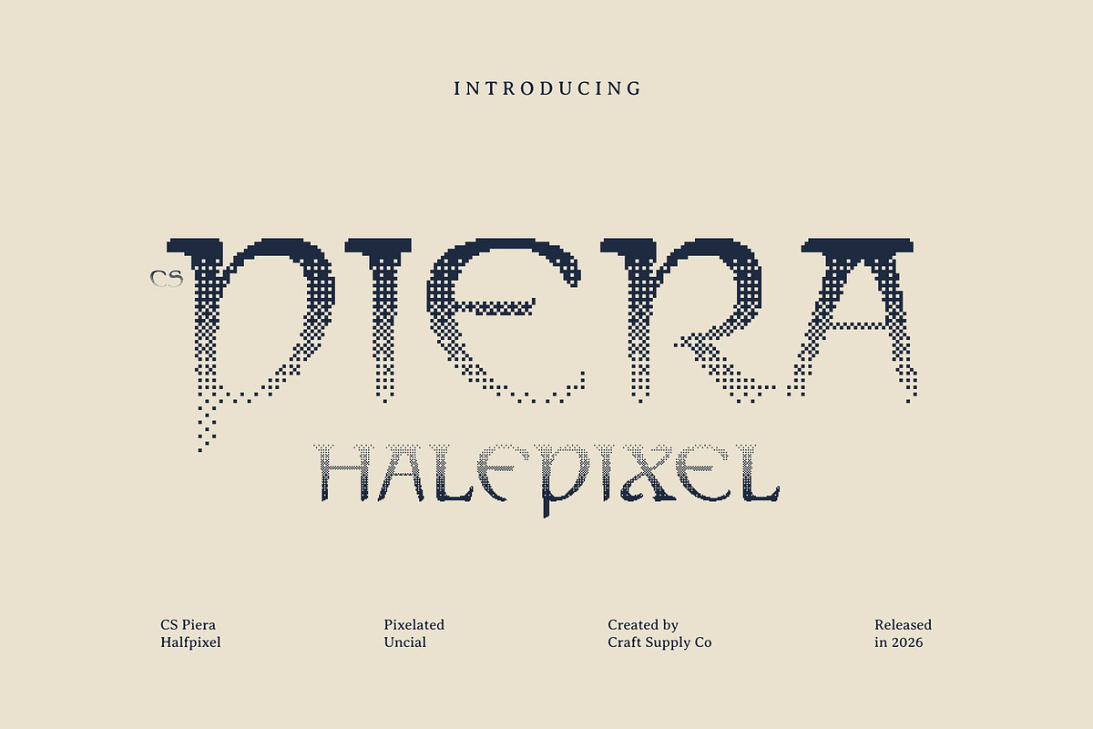 CS Piera Halfpixel, a Sans Serif Font by Craft Supply Co. (Photo 1 of 8)