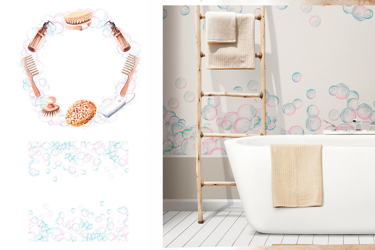 Bath and sauna accessories, a Decorative Illustration by SvetLana (Photo 10 of 15)