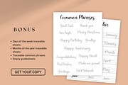 Modern Calligraphy Workbook, a Print Template by An Inkling Of Curry (Thumbnail 5 of 11)