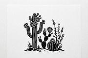 60 Desert Cactus Floral Silhouette, a Seasonal Illustration by Amazin_art (Thumbnail 4 of 34)