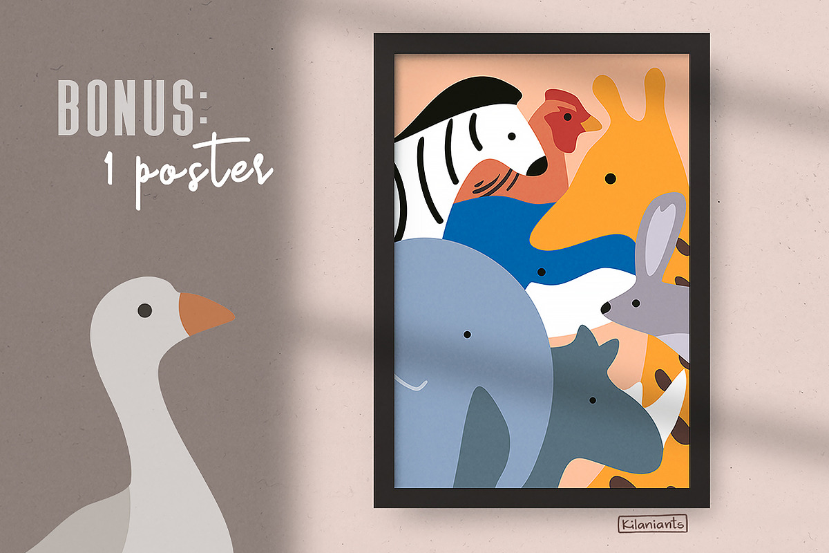 Minimal Animals Set, an Animal Illustration by kilaniants (Photo 10 of 11)