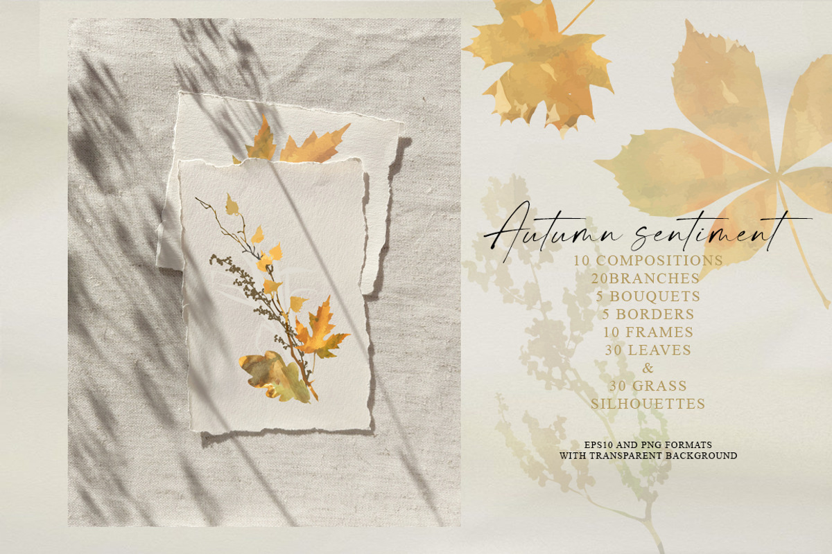 Autumn sentiment - vector clipart, a Decorative Illustration by Vasmila (Photo 4 of 14)