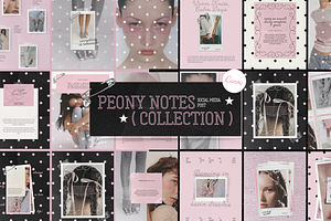 PEONY NOTES | Instagram Templates, a Social Media Template by Ad Astra Creations
