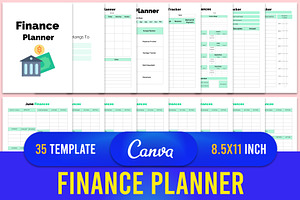 Editable Finance Planner Canva