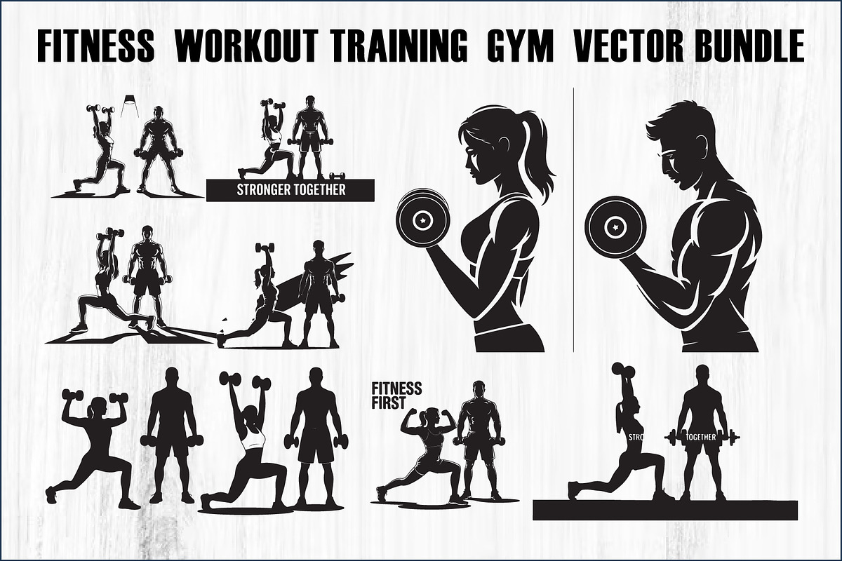 Fitness Workout Training Gym Vector, an Object Graphic by Creativeshirt (Photo 1 of 10)