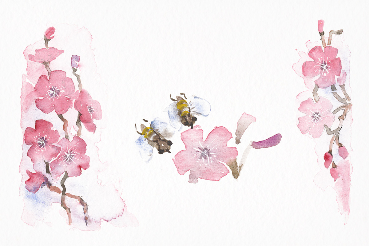 Vintage Floral Watercolors, a Texture Illustration by Graphic Goods Co (Photo 4 of 8)