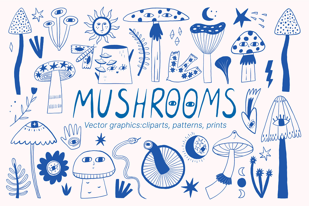 Mushrooms, an Object Illustration by AnkaDrozd (Photo 1 of 13)