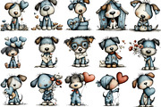 Whimsical Puppy Love Valentine, an Illustration by Designking (Thumbnail 2 of 5)