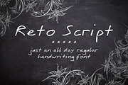Reto Script Font, a Script Font by xresch (Thumbnail 1 of 7)