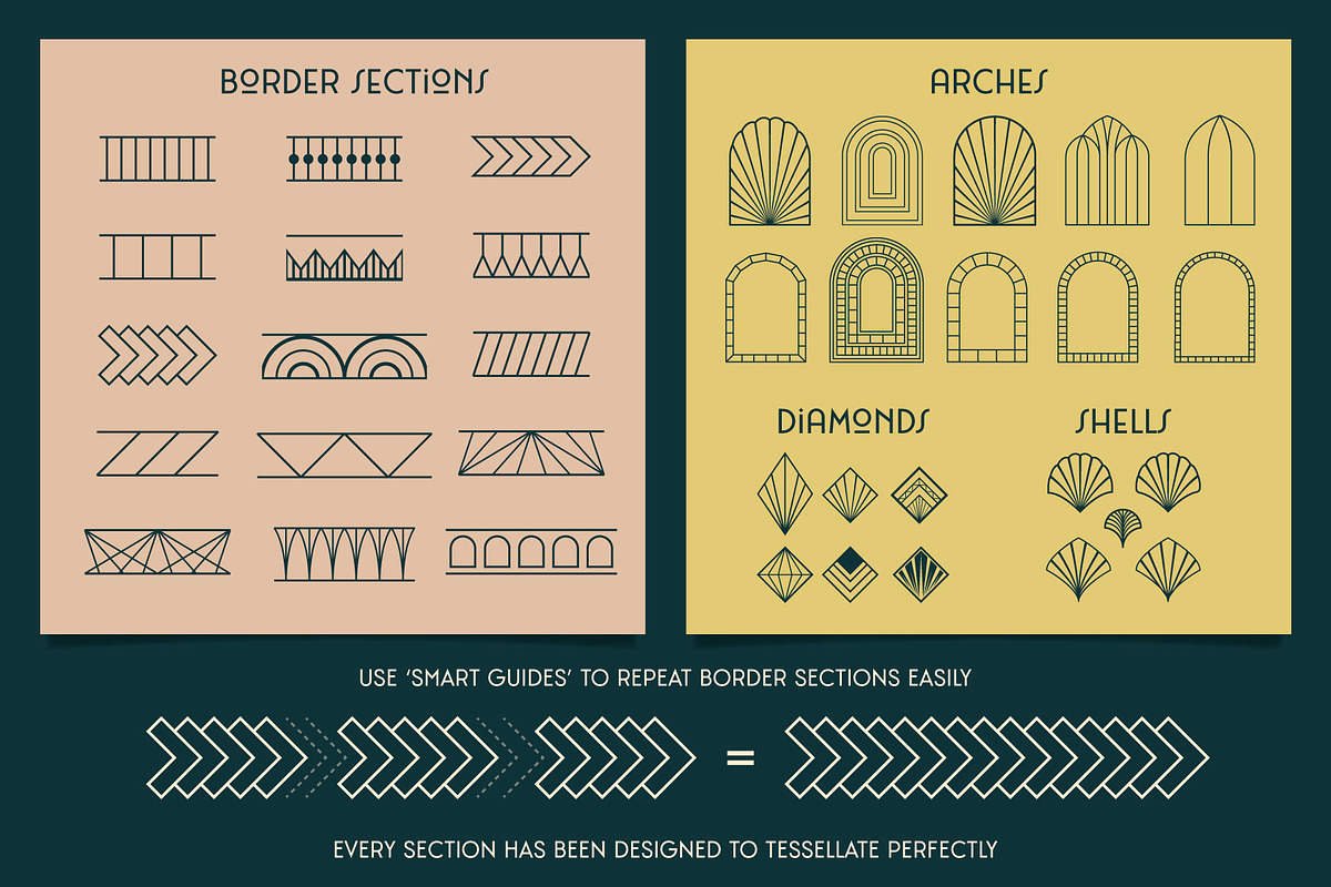 Art Deco Elements & Graphics, an Object Graphic by The Artifex Forge (Photo 15 of 17)