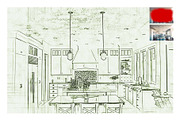 Architecture Line Drawing Photoshop, an Action Add-On by Photoshop Action (Thumbnail 12 of 13)