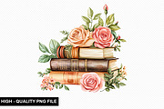 Watercolor Floral Book Clipart, an Illustration by crative8112 (Thumbnail 4 of 11)