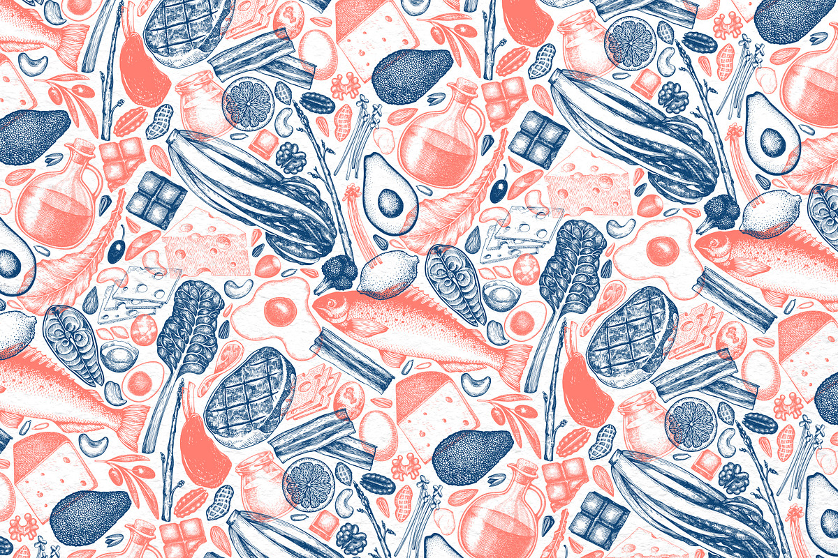 Keto Diet Vector Collection, a Food Illustration by Lubov Illustrations Shop (Photo 8 of 8)