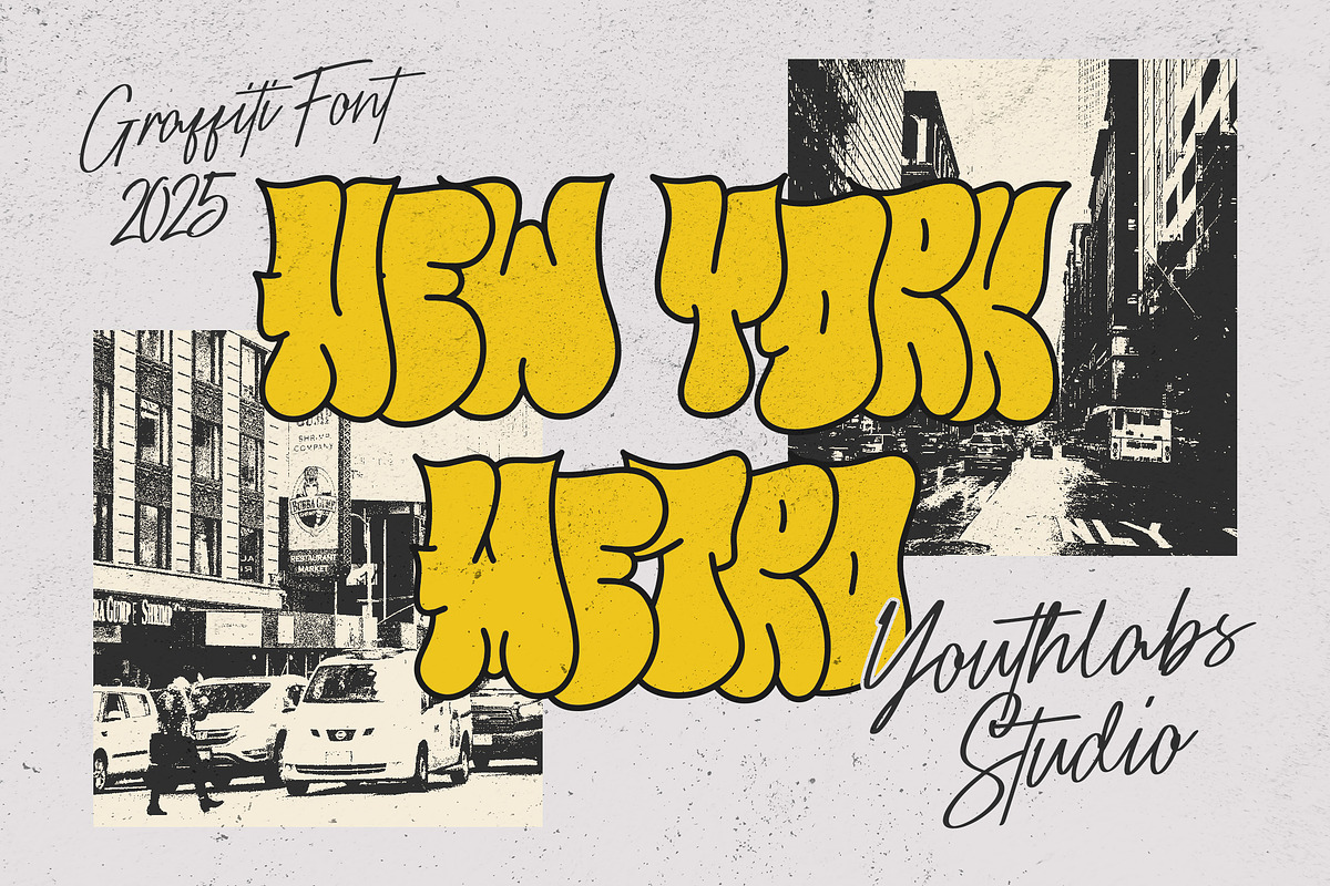 Fiuzz - Bold Bubble Graffiti Font, a Handwritten Font by Youthlabs Studio (Photo 6 of 14)