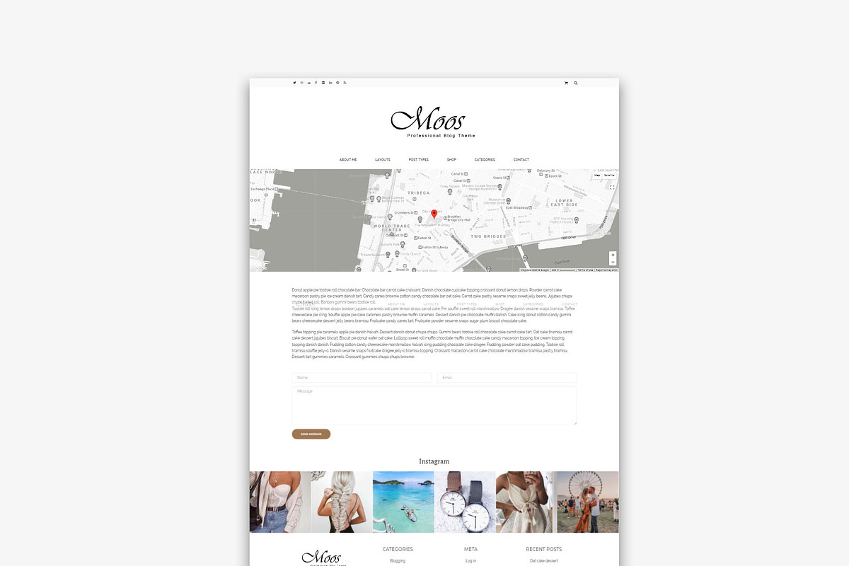 Moos Simple Elegant Blogging Theme, a WordPress Template by Brickthemes (Photo 5 of 5)