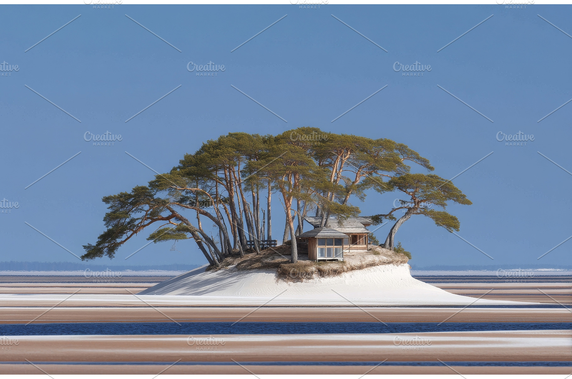 The presence of reeds and pine on a, a Nature Photo by ZinetroN