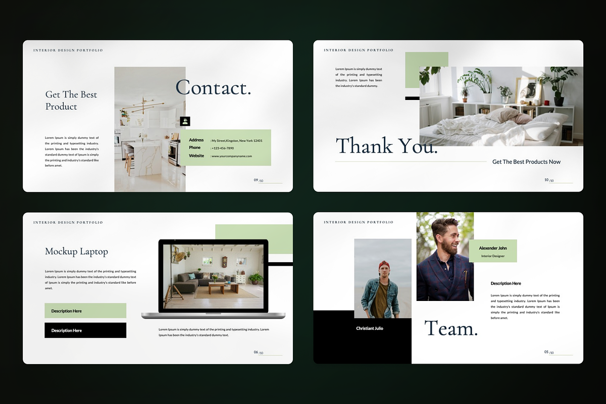 Interior Design Google Slide, a Presentation Template by SquidPixey (Photo 4 of 7)