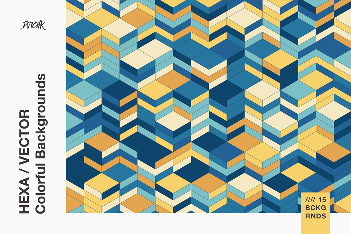 Hexa | Colorful Vector Backgrounds, a Pattern Graphic by dvtchk (Photo 4 of 10)
