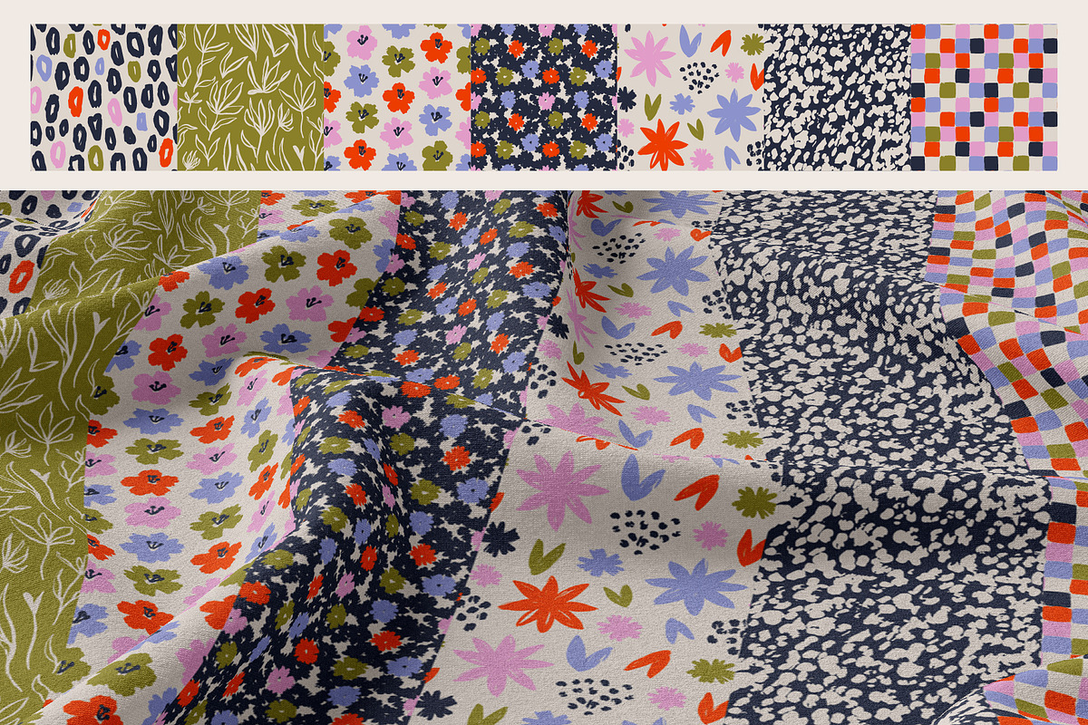 Flowers and Spots seamless pattern 2, a Pattern Graphic by AnnArt (Photo 7 of 8)