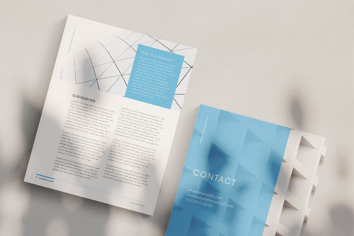 Minimal Report Template Canva, a Brochure Template by frommakertomaker (Photo 4 of 6)