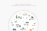 Christmas Winter Village Pattern, a Pattern Graphic by Pati Charm Studio (Thumbnail 4 of 7)