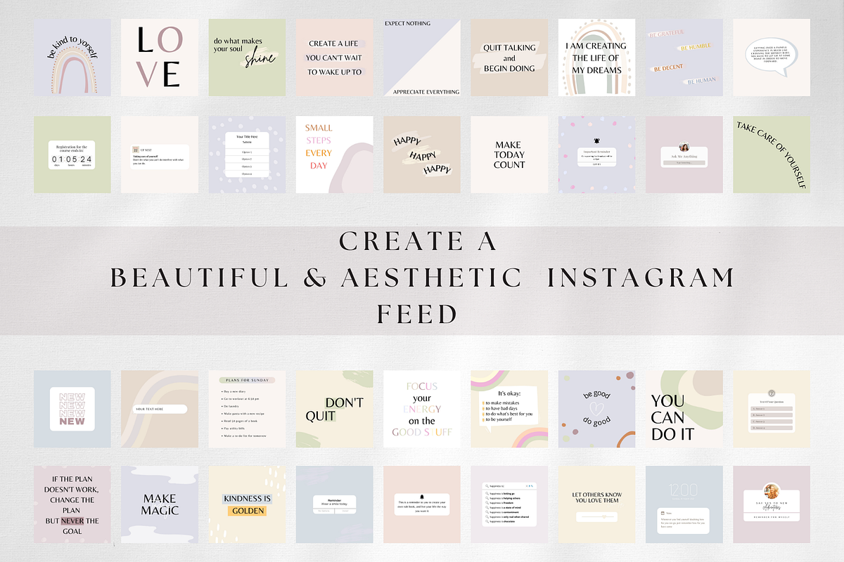 Quote Instagram Post Templates Canva, a Social Media Template by Boltik Studio (Photo 3 of 9)