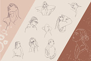 Woman. Vector line art, a Texture Illustration by Re_Margarita_Art (Thumbnail 2 of 5)