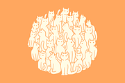 Cat Society, an Animal Illustration by Mangustudio (Thumbnail 1 of 3)