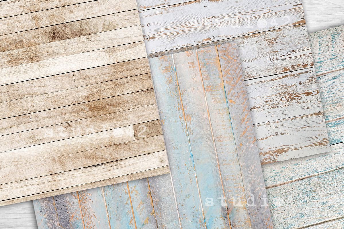 Shabby Wood Textures Digital Papers, a Texture Graphic by DreamStudio42 (Photo 2 of 4)