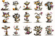 Whimsical Valentine Animals Clipart, an Illustration by OK Design (Thumbnail 3 of 6)
